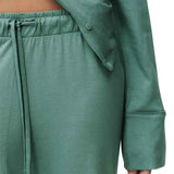 M&S women's cotton modal revere pyjama set in green, size L, imported from the UK