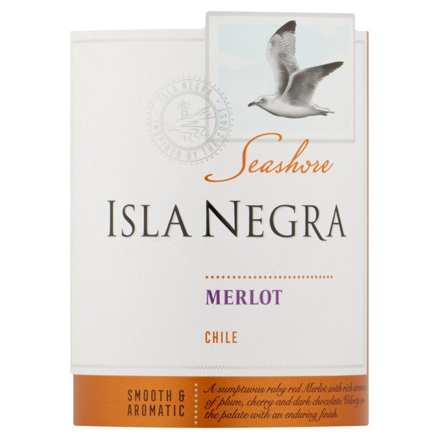 Isla Negra Merlot red wine 75cl, UK version
