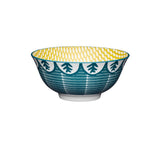 KitchenCraft Leafy Green Print Ceramic Serving Bowls 16cm