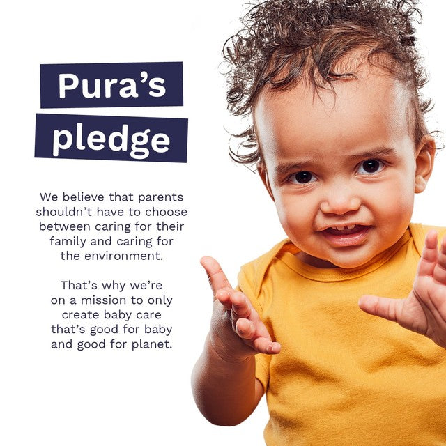 Pura plastic-free flushable baby wipes 3-pack of 60 each, imported from the UK