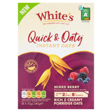 Whites Quick Oaty Mixed Berry Flavour with Raspberry Pieces Instant Oats 8x30g