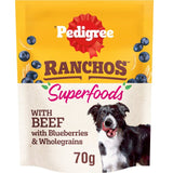 Pedigree Ranchos Superfoods Beef Dog Treat Blueberries & Wholegrains 70g