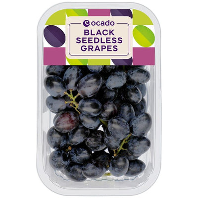 Ocado Black Seedless Grapes Fresh Fruit 500g