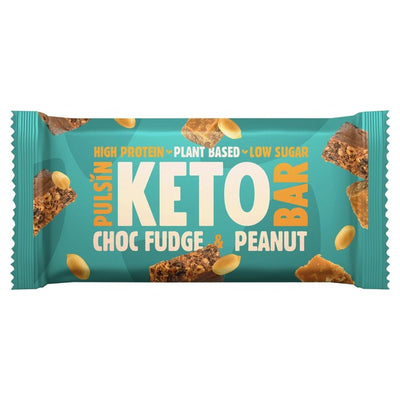 Pulsin Choc Fudge & Peanøtt Vegansk Keto Protein Bar 50g