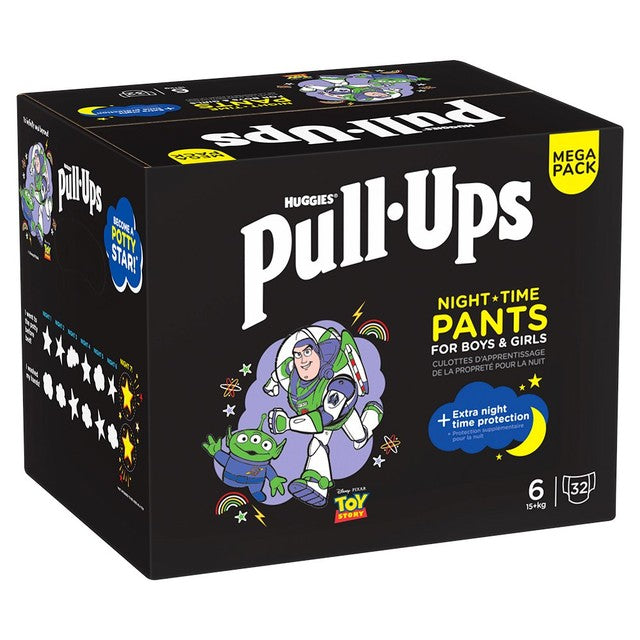 Huggies Pull-Ups Night Time Unisex Training Nappy Pants Size 6 MEGA, UK version