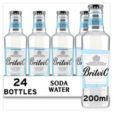 Britvic Sparkling Soda Water 24 x 200ml recyclable glass bottles - British product