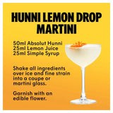 Absolut Hunni Honey Flavoured Vodka 70cl - British product