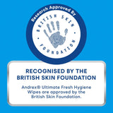 Andrex Fresh and Go Flushable Hygiene Wipes Travel Pack 12 Sheets - British product