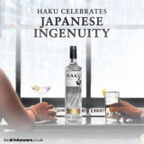 Haku Japanese Craft Vodka 70cl, UK version bottles