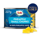 Dole Pineapple Small Chunks in Juice Canned Fruit 227g