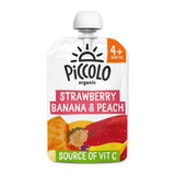 Piccolo Organic Strawberry Banana Peach Smooth 4 Months 100g