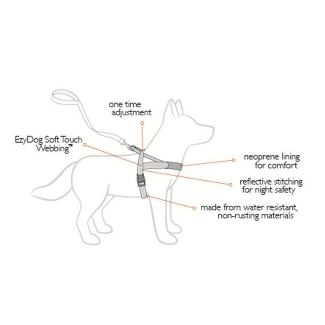 EzyDog red dog harness small - British product