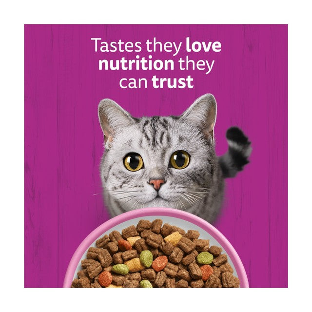 Whiskas 1+ salmon adult dry cat food 1.9kg (British brand)