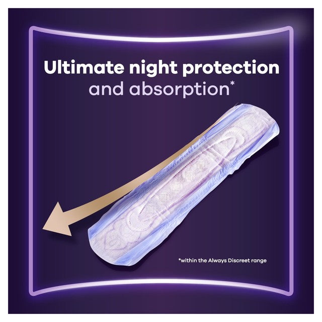Always Discreet Ultimate Night Incontinence Pads 6 pack - British product