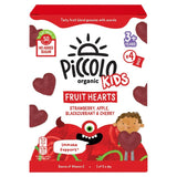 Piccolo Organic Kids Fruit Hearts Strawberry, Apple, Blackcurrant & Cherry Fruit Snacks 4 x 15g