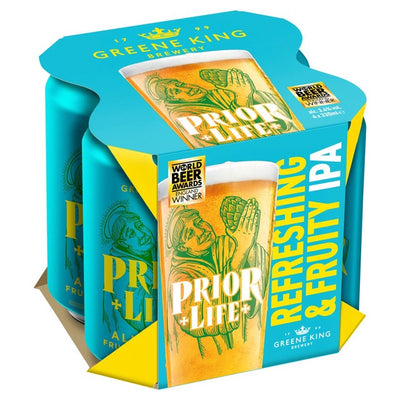 Greene King Prior Life All Day IPA 3,4 % Britisk Øl 4 x 330ml