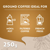 Lavazza Qualita Oro ground coffee 250g, UK version
