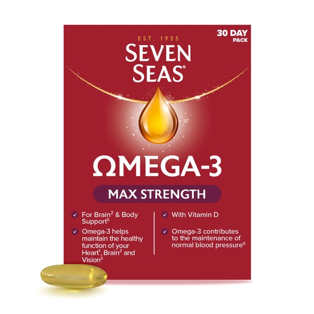 Seven Seas Omega-3 Fish Oil capsules 30 count (British brand)