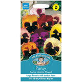 Mr Fothergills Pansy Swiss Giants mixed flower seeds 150 seeds, imported from the UK