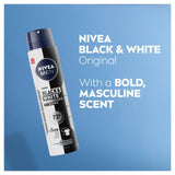 Nivea Men Black & White Original Anti-Perspirant Deodorant Spray 250ml, imported from the UK
