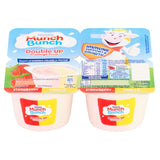 Munch Bunch fromage frais strawberry and vanilla 4 x 85g pots, imported from the UK