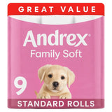 Andrex Family Soft 2-Ply Toilet Roll 9 Rolls