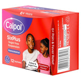 Calpol SixPlus Sugar & Colour Free Suspension Sachets Strawberry Children's Pain Relief Oral Suspension 12 x 5ml