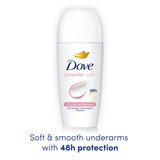 Dove powder anti-perspirant deodorant roll-on 50ml - British product