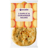 Ocado Garlic & Coriander Naans 2 per pack