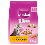 Whiskas kitten dry cat food with chicken 1.9kg (British brand)