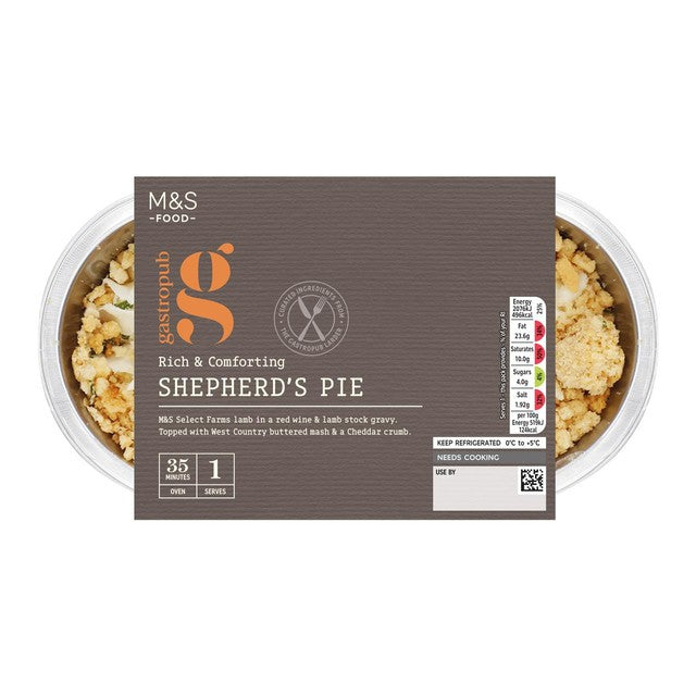 M&S Gastropub Shepherd's Pie 415g, imported from the UK