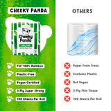 The Cheeky Panda Natural Bamboo Toilet Roll 4 Pack - British product