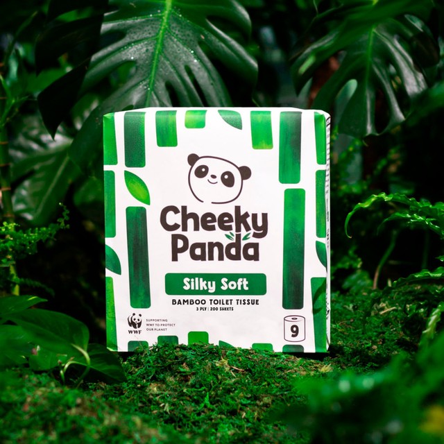 The Cheeky Panda Natural 3-Ply Bamboo Toilet Tissue 9 Roll Pack - British product