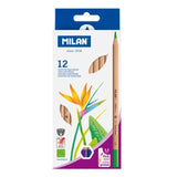 Milan Box 12 Hexagonal Colour Pencils with Thick Lead Set