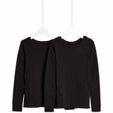 M&S kids thermal tops black 5-6 years 2pk, imported from the UK