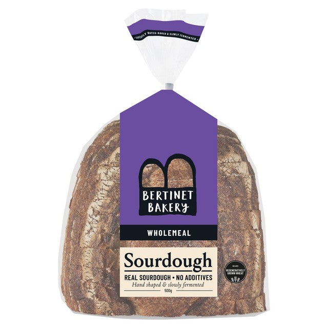 Bertinet Wholemeal Half Bloomer Sourdough Bread 500g - British product
