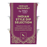 M&S Indian Dip Selection with Tomato, Yogurt, and Mango Chutney 3 x 50g