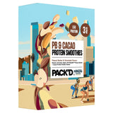 Pack'd Peanut Butter & Chocolate Protein Smoothie Kits 3 x 146g, imported from the UK