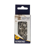 Korbond 100 Pack Assorted Safety Pins for Sewing and Crafts