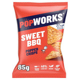 Popworks Sweet BBQ popped crisps 85g, imported from the UK