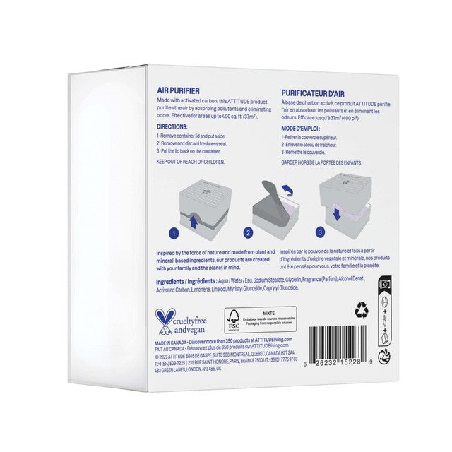 Attitude air purifier Eucalyptus and Lavender 227g - British product