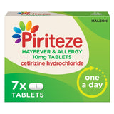 Piriteze Hayfever Allergy 10mg Tablets 7 pack, imported from the UK