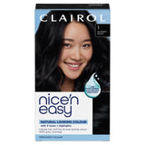 Clairol Nice'n Easy Creme Permanent Hair Dye 1 Blackest Black