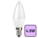 TCP LED Candle 470L E14 4.9W Warm White Small Screw Light Bulb 5-Pack