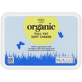 M&S Organic Full Fat Soft Cheese 250g, imported from the UK
