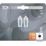 TCP LED G4 15W Light Bulbs Pack of 2
