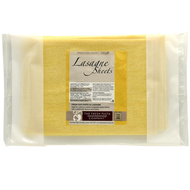 The Fresh Pasta Co. fresh egg lasagne sheets 250g - British product