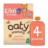 Ella's Kitchen Organic Oaty Peach & Banana Smoothie Baby Food Pouch 4 x 90g