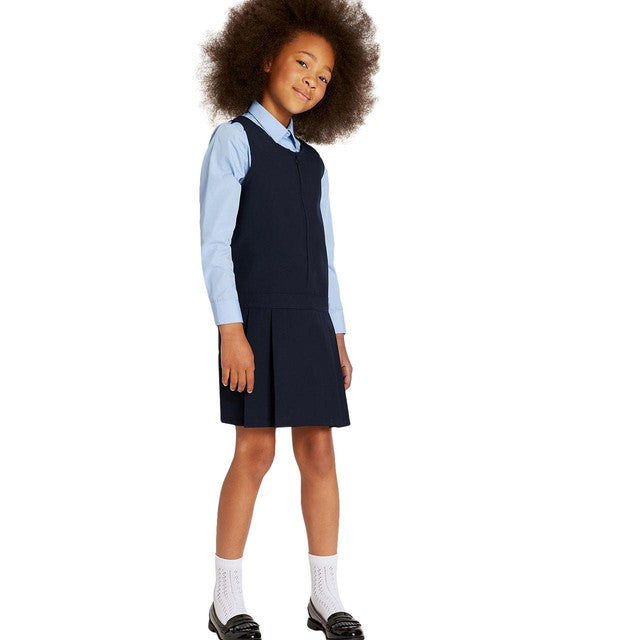 M&S Girls School Pinafores Navy 11-12 Years, imported from the UK