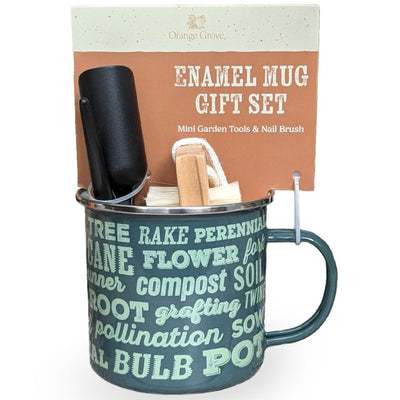 Robert Frederick Mini Garden Tools and Enamel Mug Gardening Gift Set